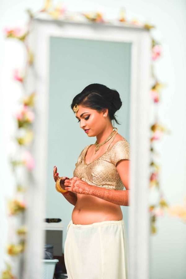 bride getting ready for her wedding 